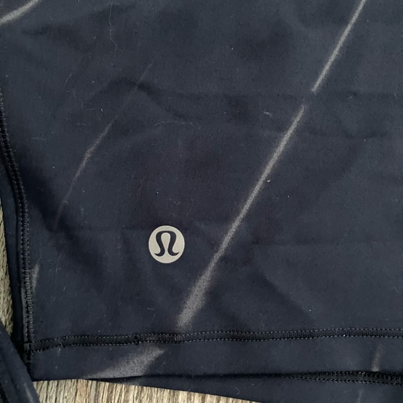 🌸 Lululemon athletica Navy Blue Wunder Train Cropped Long-Sleeve Top- Fade - Picture 3 of 3